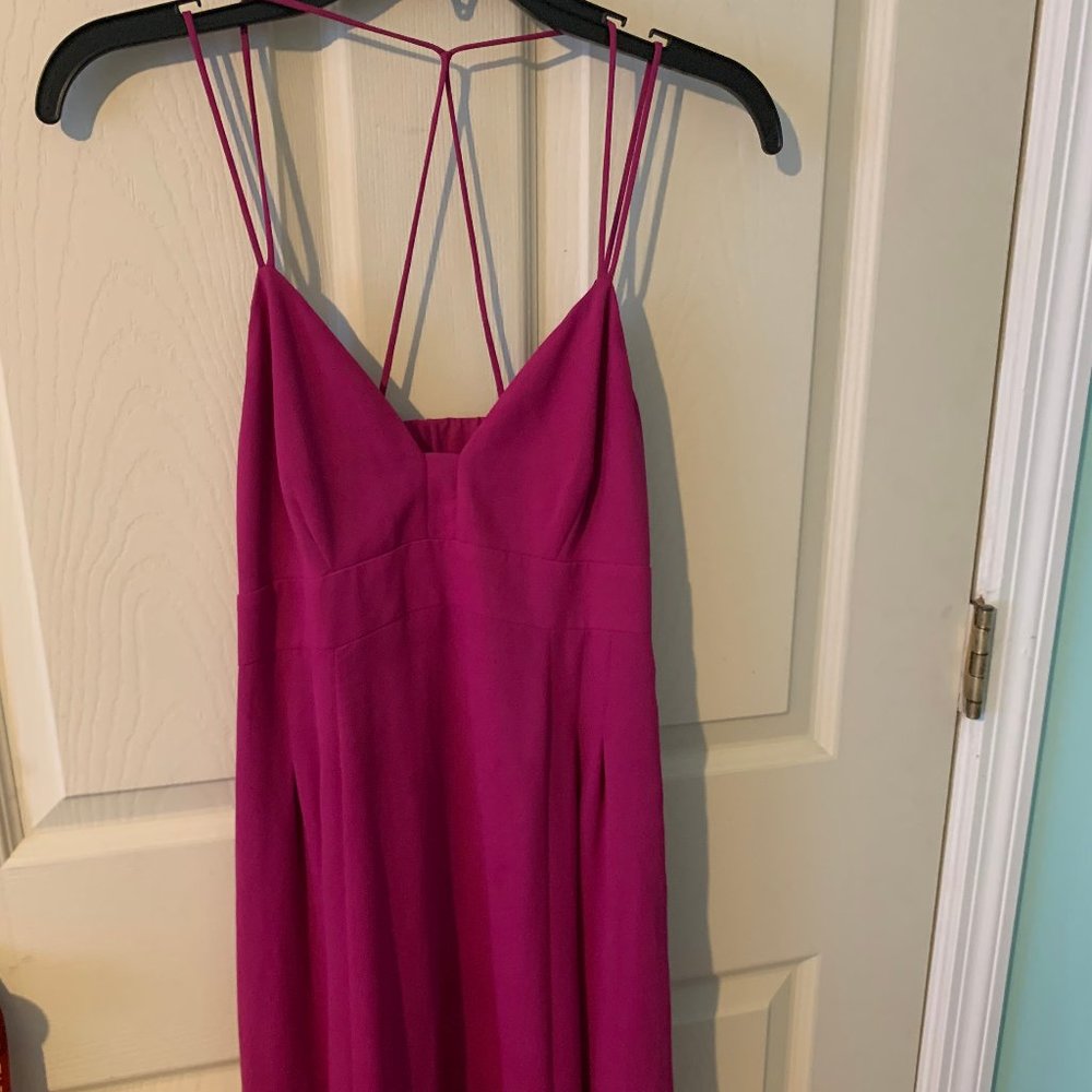 Express Open Back Magenta Dress